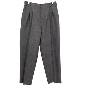 Briggs New York Women's Petite Gray Pinstripe Pleated Tapered Pants Size 12P